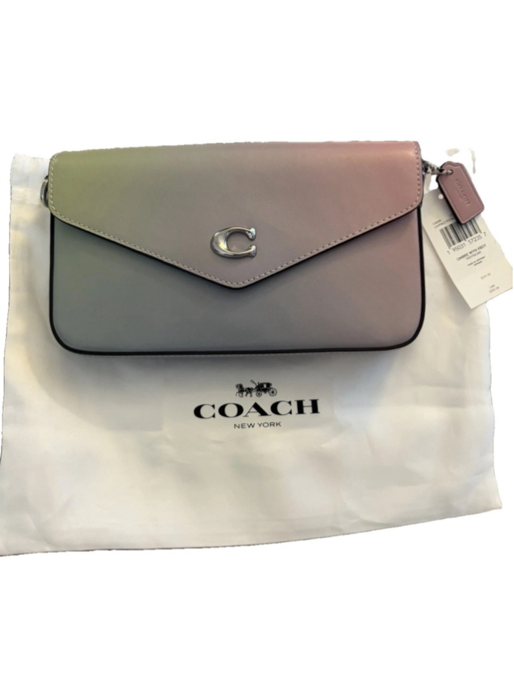 Coach Ombre Wyn Crossbody Bag Pale Pistachio Multi Pink Green NWT CA260